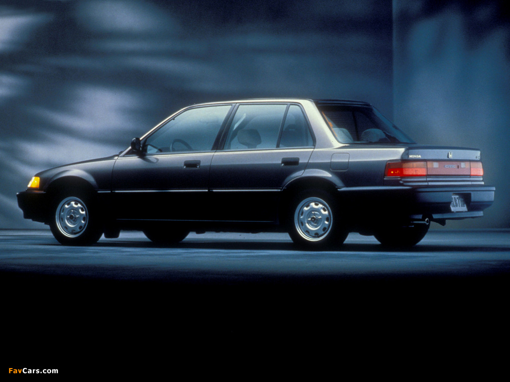 Honda Civic Sedan US-spec (EF) 1988–91 images (1024 x 768)