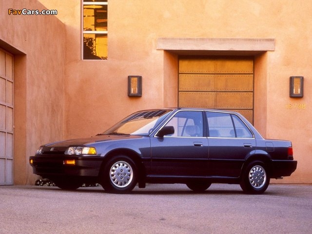 Honda Civic Sedan US-spec (EF) 1988–91 wallpapers (640 x 480)