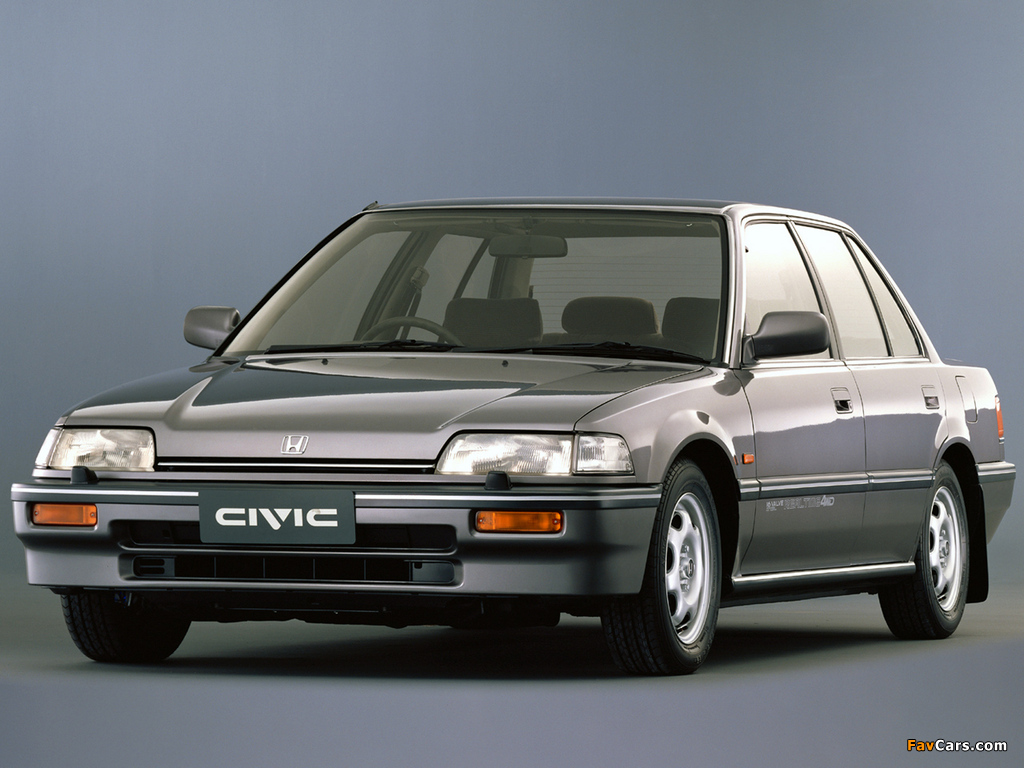 Honda Civic Sedan (EF) 1988–91 wallpapers (1024 x 768)