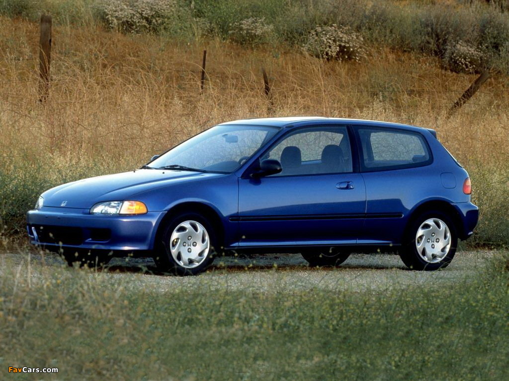 Honda Civic Hatchback US-spec (EG) 1991–95 wallpapers (1024 x 768)