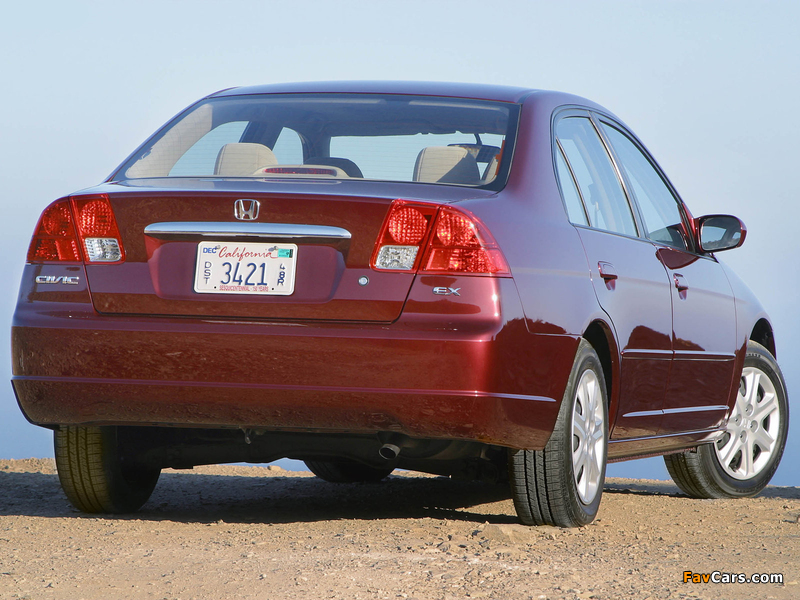 Honda Civic Sedan US-spec 2001–03 images (800 x 600)