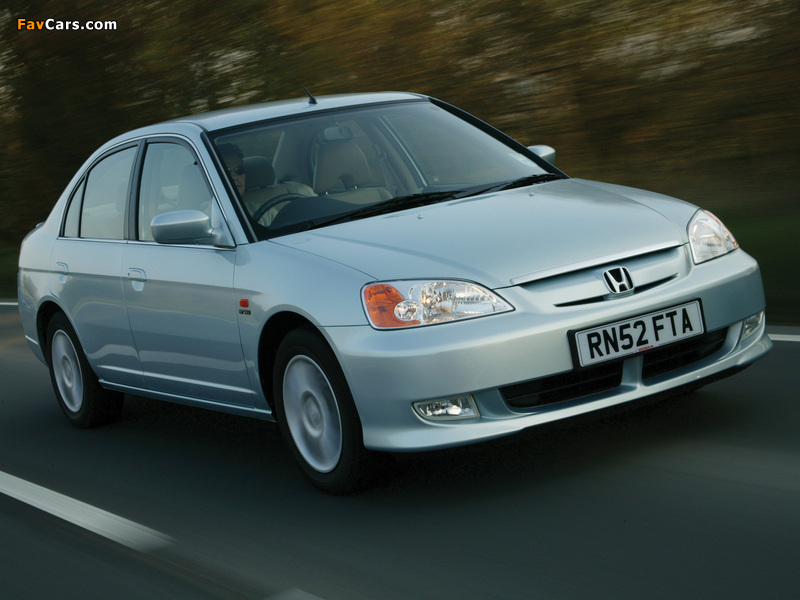 Honda Civic Sedan UK-spec 2001–03 photos (800 x 600)