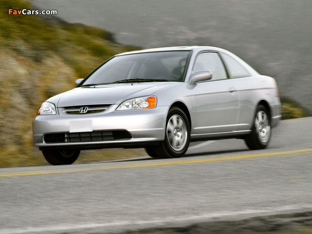 Honda Civic Coupe US-spec 2001–03 pictures (640 x 480)