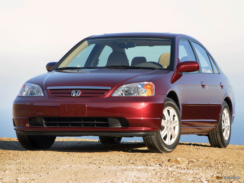Honda Civic Sedan US-spec 2001–03 pictures (1024 x 768)