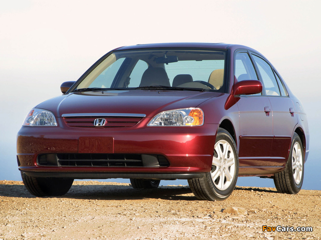 Honda Civic Sedan US-spec 2001–03 pictures (640 x 480)