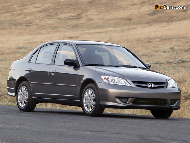 Honda Civic Sedan US-spec 2003–06 photos (640 x 480)