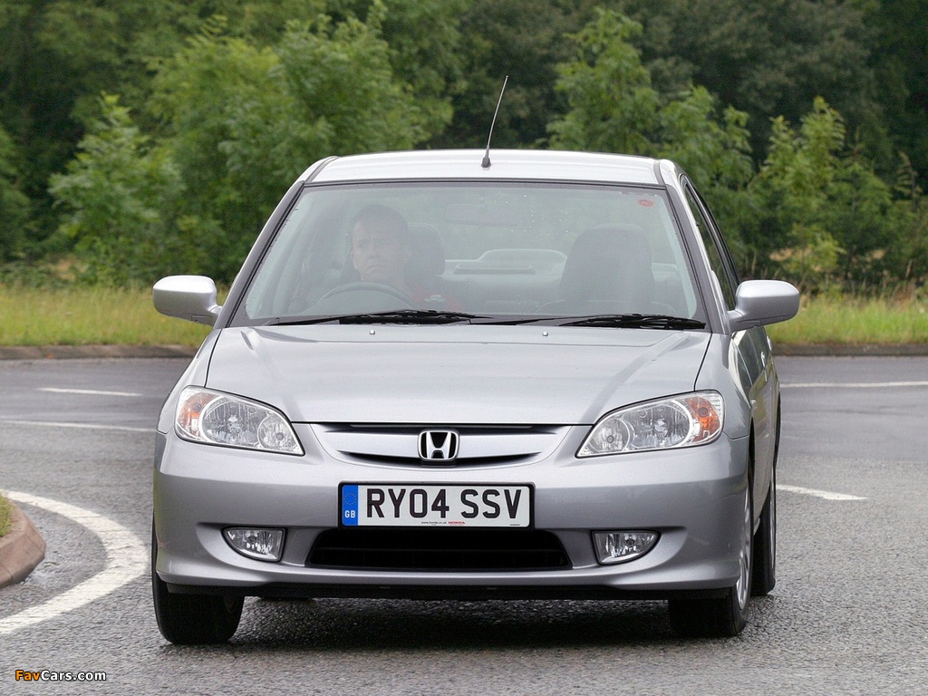 Honda Civic Sedan UK-spec 2003–06 wallpapers (1024 x 768)