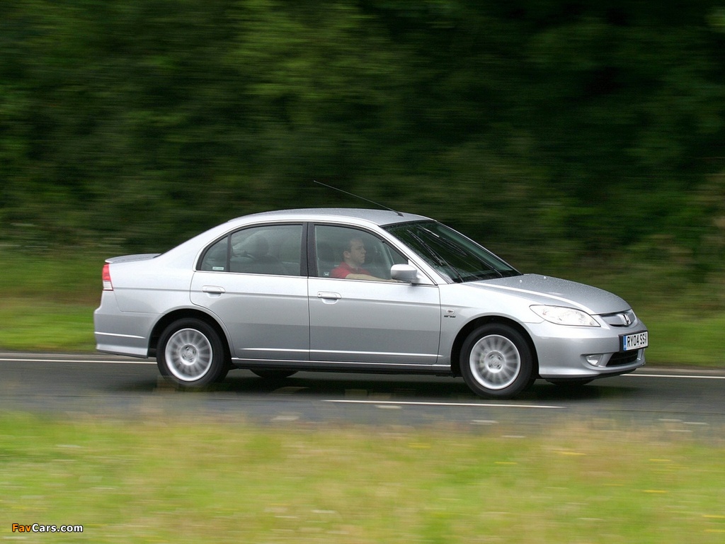 Honda Civic Sedan UK-spec 2003–06 wallpapers (1024 x 768)
