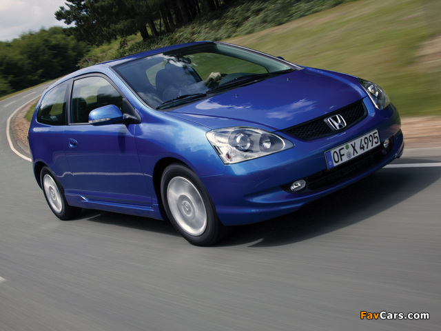 Honda Civic 3-door (EU) 2003–05 wallpapers (640 x 480)