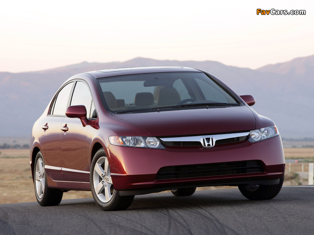 Honda Civic Sedan US-spec 2006–08 wallpapers (640 x 480)