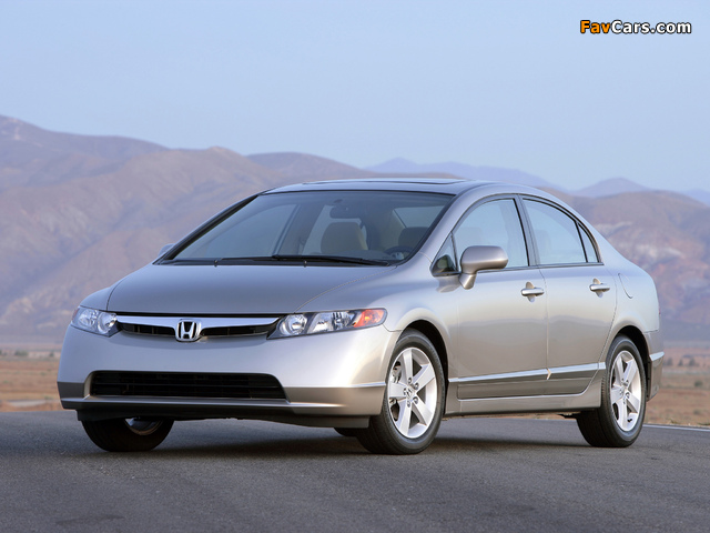 Honda Civic Sedan US-spec 2006–08 wallpapers (640 x 480)