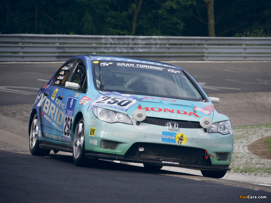 Honda Civic Hybrid 24-hour Nürburgring (FD3) 2007 wallpapers (1024 x 768)