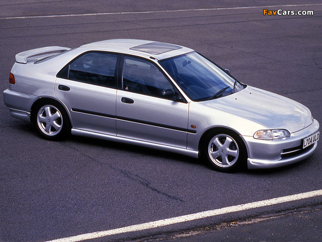 Images of Honda Civic VTi Sedan UK-spec (EG8) 1991–95 (640 x 480)