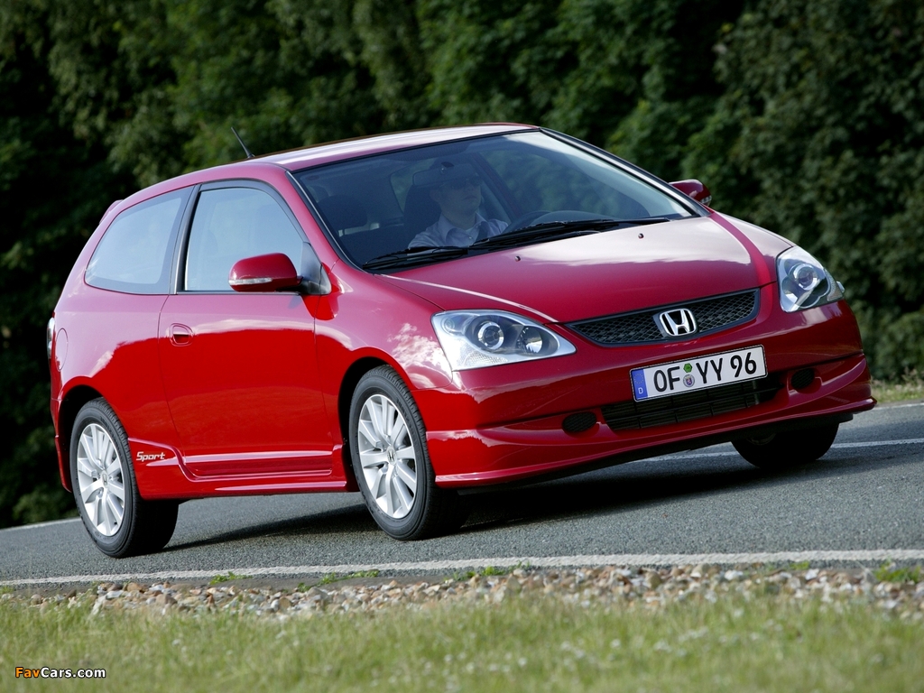 Images of Honda Civic Sport UK-spec (EU) 2003–05 (1024 x 768)