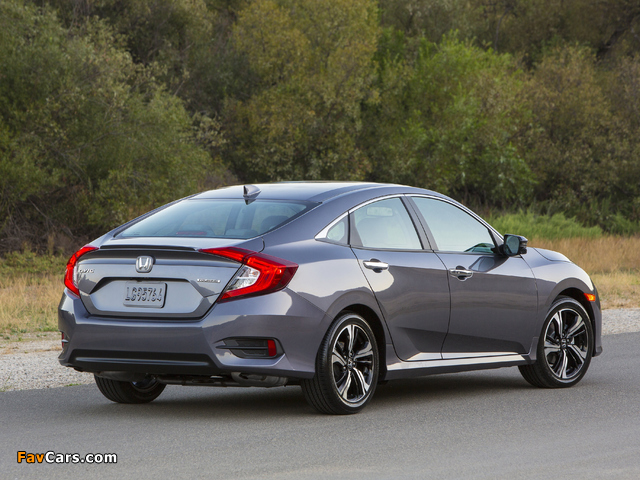 Images of Honda Civic Sedan Touring US-spec 2015 (640 x 480)