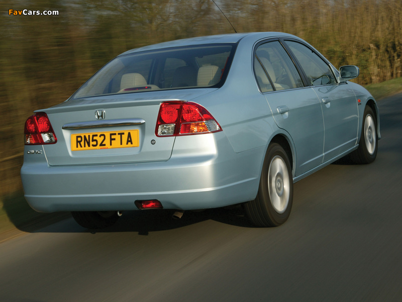 Photos of Honda Civic Sedan UK-spec 2001–03 (800 x 600)