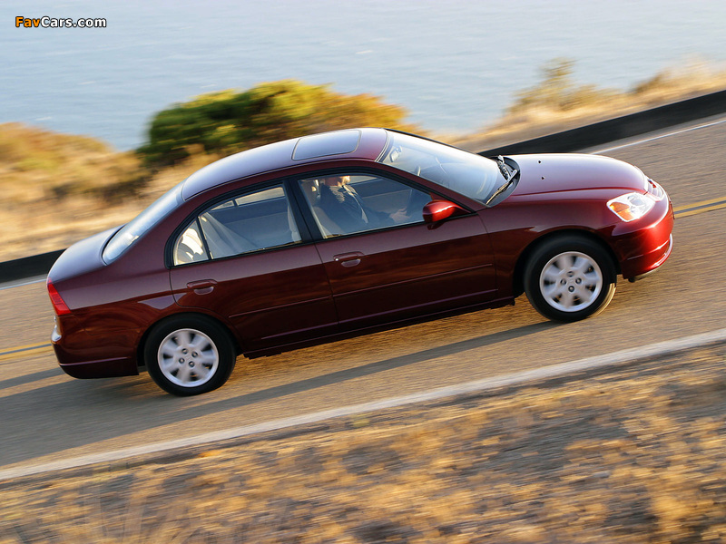 Photos of Honda Civic Sedan US-spec 2001–03 (800 x 600)