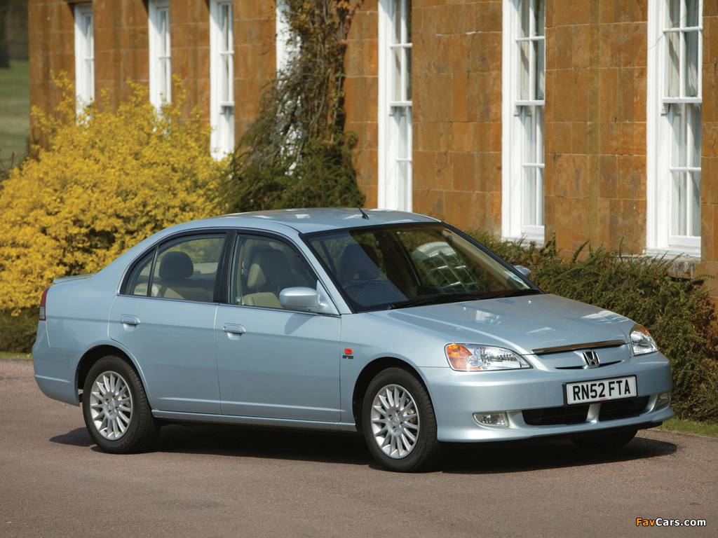 Pictures of Honda Civic Sedan UK-spec 2001–03 (1024 x 768)