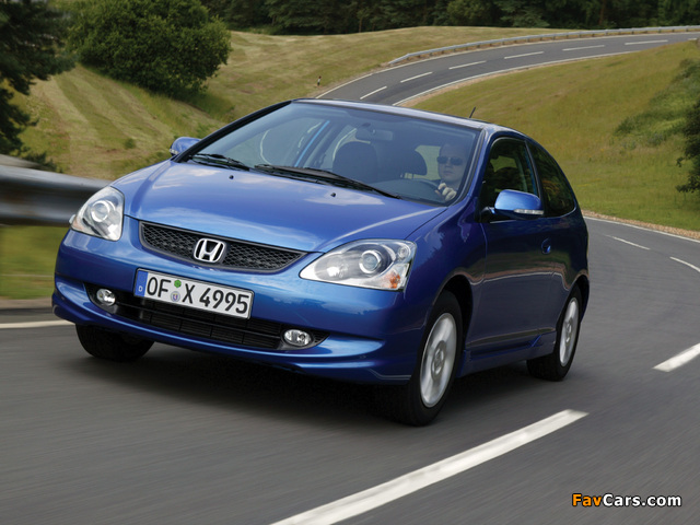 Pictures of Honda Civic 3-door (EU) 2003–05 (640 x 480)