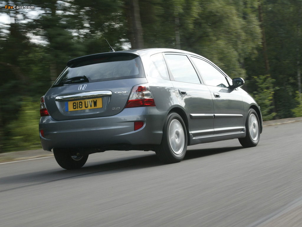 Pictures of Honda Civic 5-door UK-spec (EU) 2003–05 (1024 x 768)