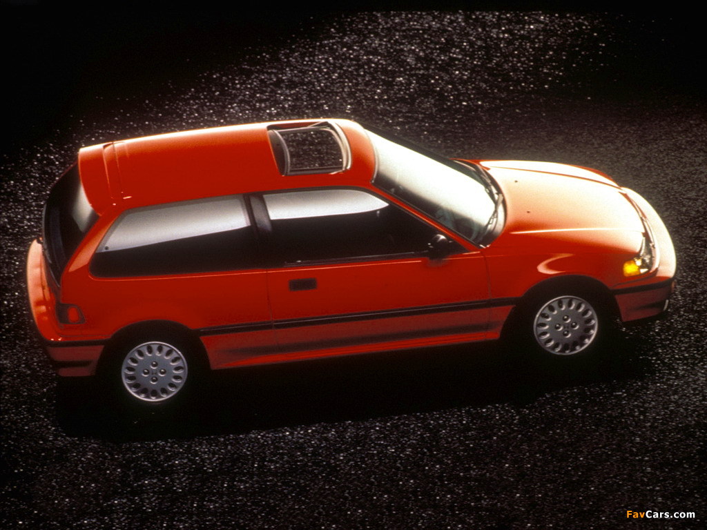 Honda Civic Hatchback US-spec (EF) 1988–91 wallpapers (1024 x 768)