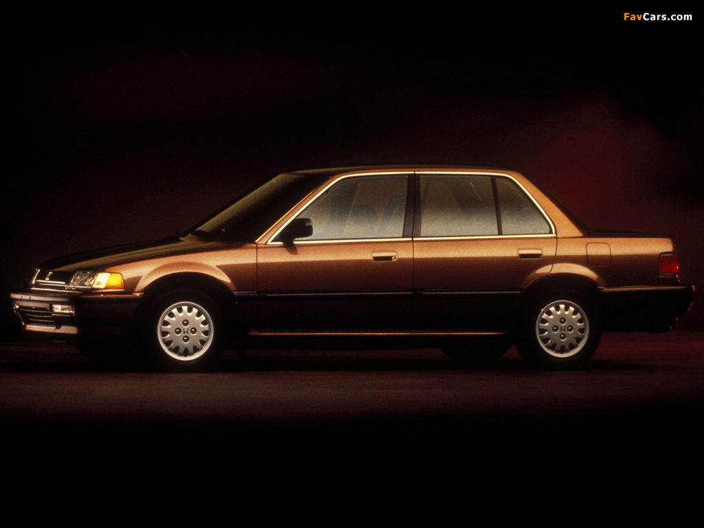 Honda Civic Sedan US-spec (EF) 1988–91 wallpapers (1024 x 768)
