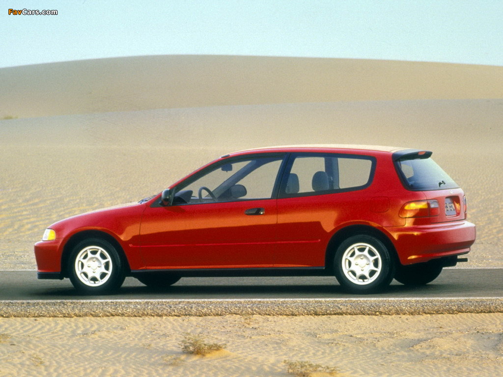 Honda Civic Hatchback US-spec (EG) 1991–95 wallpapers (1024 x 768)