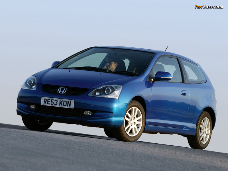 Honda Civic 3-door UK-spec (EU) 2003–05 wallpapers (800 x 600)