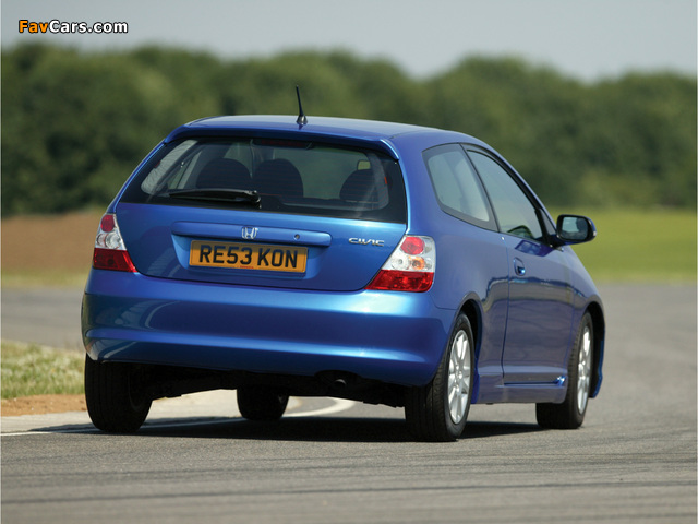 Honda Civic 3-door UK-spec (EU) 2003–05 wallpapers (640 x 480)