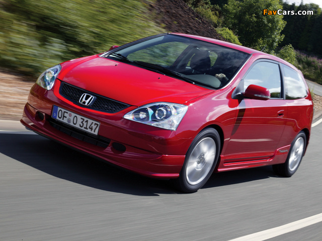 Honda Civic Sport UK-spec (EU) 2003–05 wallpapers (640 x 480)