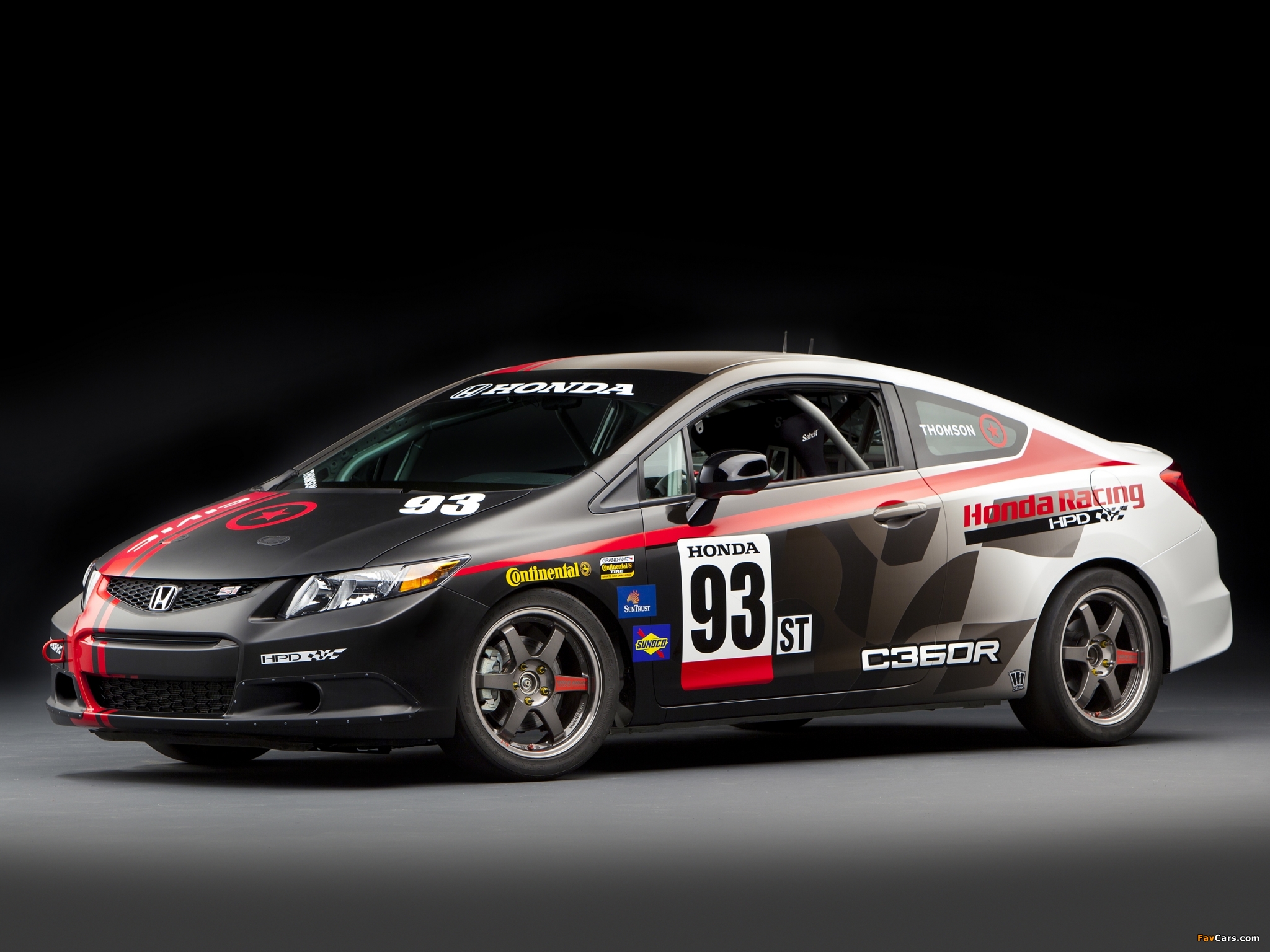 Honda Civic Si Coupe Racecar Compass 360 Racing by HPD 2011 wallpapers (2048 x 1536)