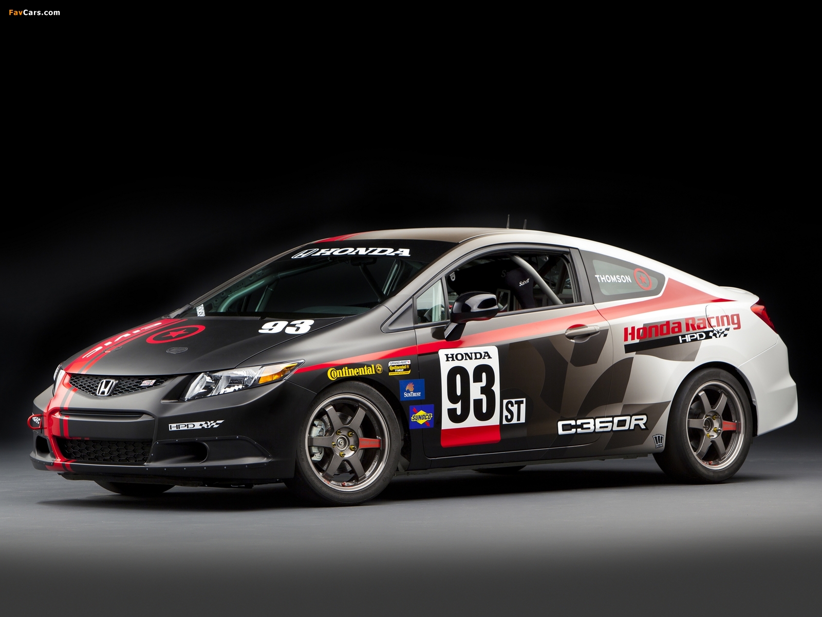 Honda Civic Si Coupe Racecar Compass 360 Racing by HPD 2011 wallpapers (1600 x 1200)