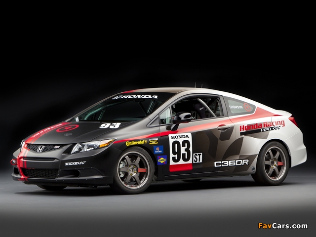 Honda Civic Si Coupe Racecar Compass 360 Racing by HPD 2011 wallpapers (640 x 480)