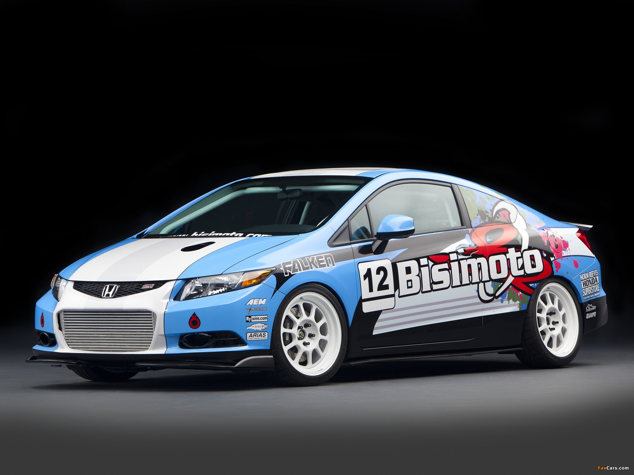 Honda Civic Si Coupe by Bisimoto Engineering 2011 wallpapers (2048 x 1536)