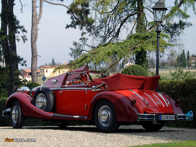 Horch 853 A Sport Cabriolet 1937–40 wallpapers (640 x 480)
