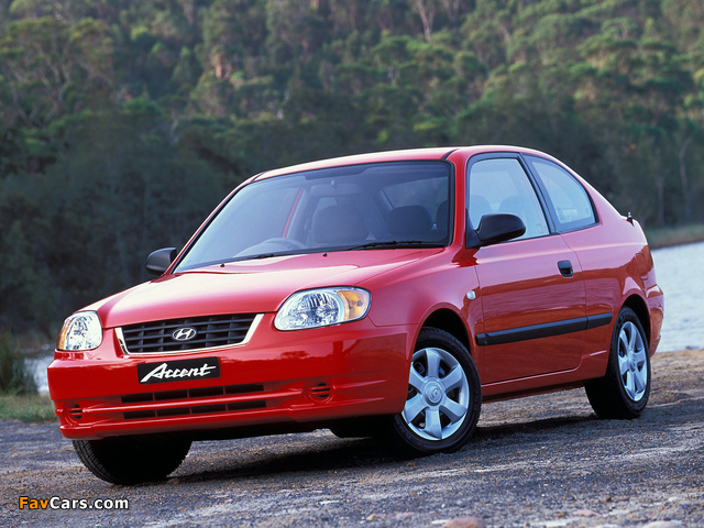 Hyundai Accent 3-door AU-spec 2003–06 images (640 x 480)