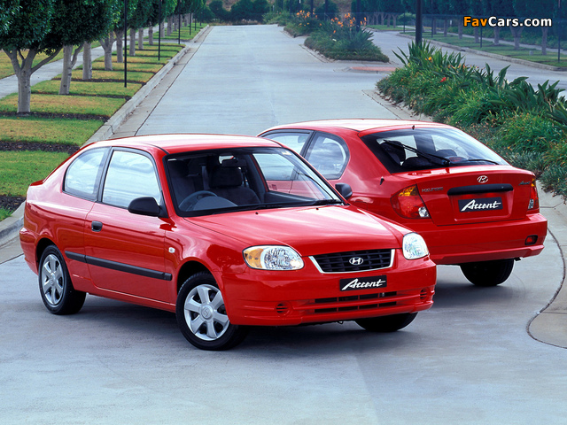 Hyundai Accent 3-door AU-spec 2003–06 photos (640 x 480)