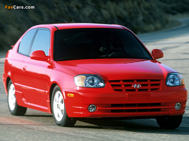 Hyundai Accent 3-door US-spec 2003–06 photos (640 x 480)