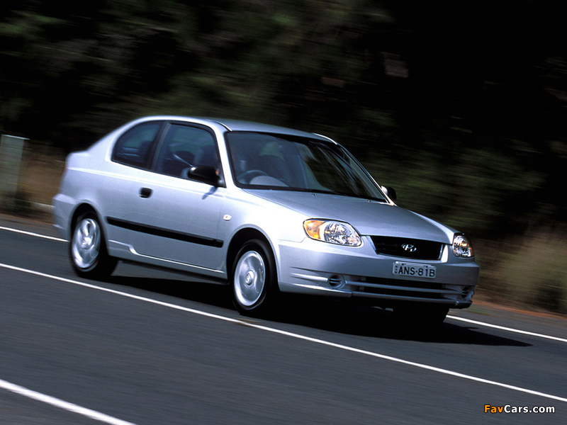 Hyundai Accent 3-door AU-spec 2003–06 pictures (800 x 600)