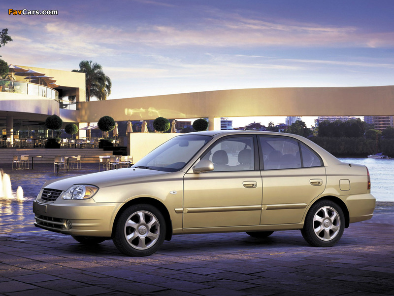 Hyundai Accent Sedan 2003–06 wallpapers (800 x 600)