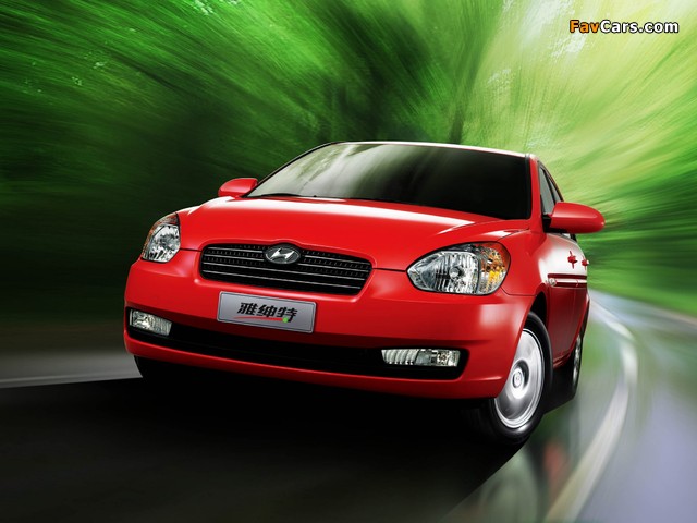 Hyundai Accent Sedan 2006–10 images (640 x 480)