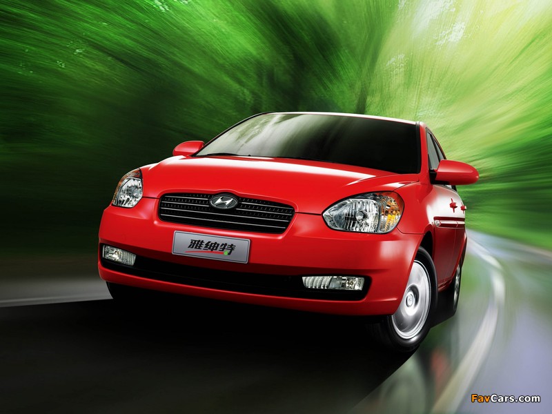 Hyundai Accent Sedan 2006–10 images (800 x 600)