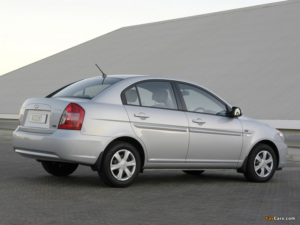 Hyundai Accent Sedan ZA-spec 2006–11 images (1024 x 768)