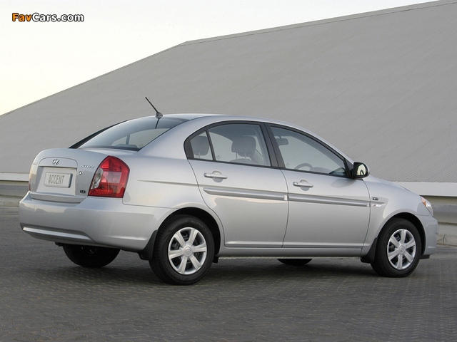 Hyundai Accent Sedan ZA-spec 2006–11 images (640 x 480)