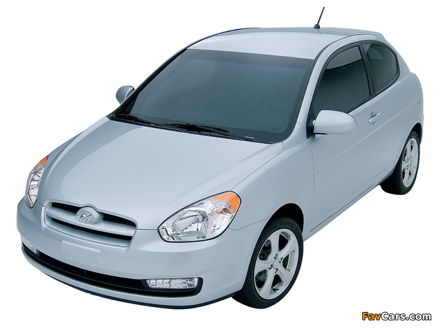 Hyundai Accent 3-door US-spec 2006–11 images (640 x 480)