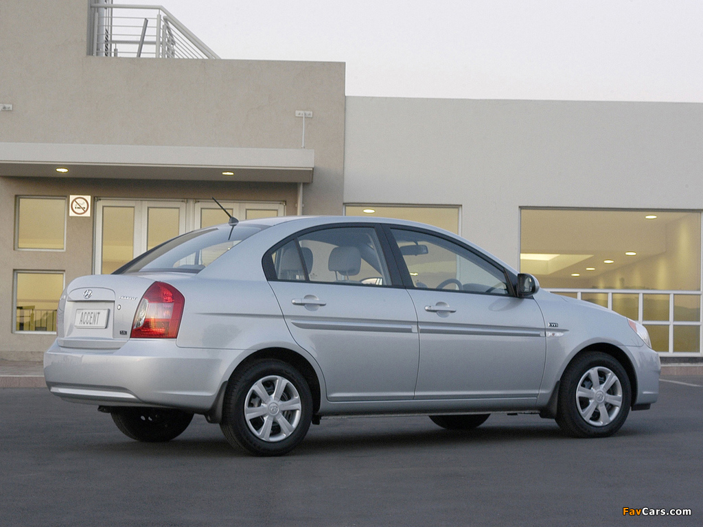 Hyundai Accent Sedan ZA-spec 2006–11 photos (1024 x 768)