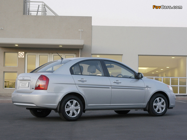 Hyundai Accent Sedan ZA-spec 2006–11 photos (640 x 480)