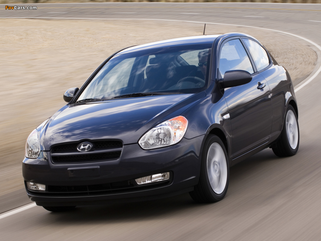 Hyundai Accent 3-door US-spec 2006–11 photos (1024 x 768)