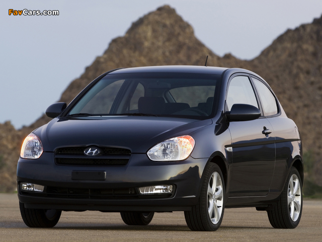 Hyundai Accent 3-door US-spec 2006–11 wallpapers (640 x 480)