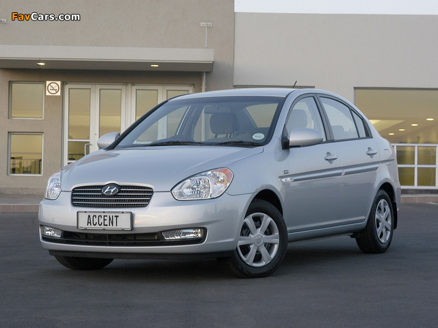 Hyundai Accent Sedan ZA-spec 2006–11 wallpapers (640 x 480)